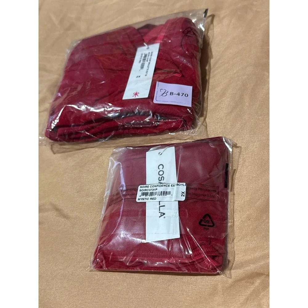 Cosabella Soire Confidence Extended Mystic Red‎ Mesh Bralette & Boyshort Set 2X